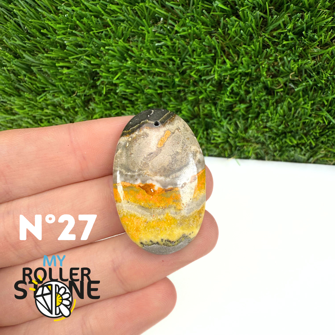 Pendentif Jaspe Bumblebee 5A Percé 5A