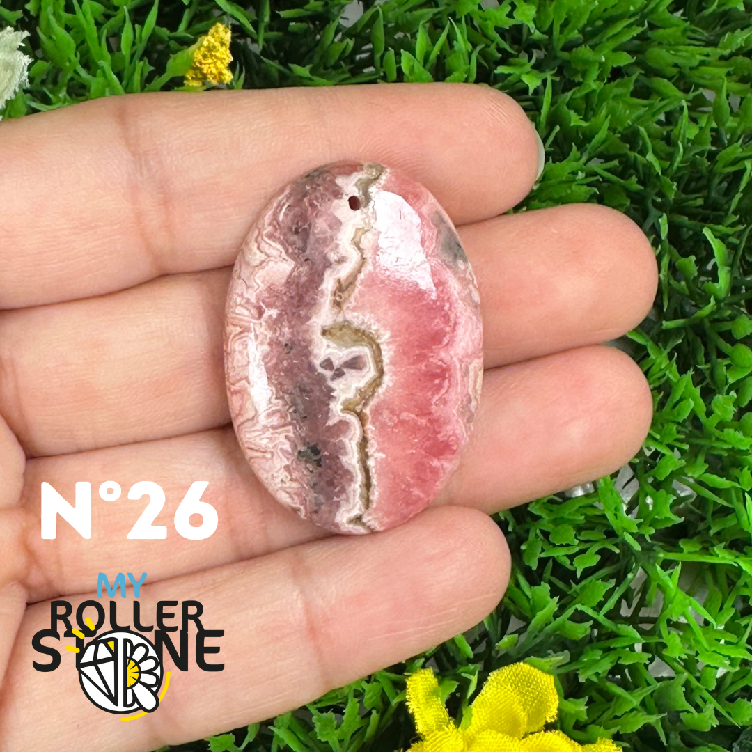 Pendentif Percé Rhodochrosite
