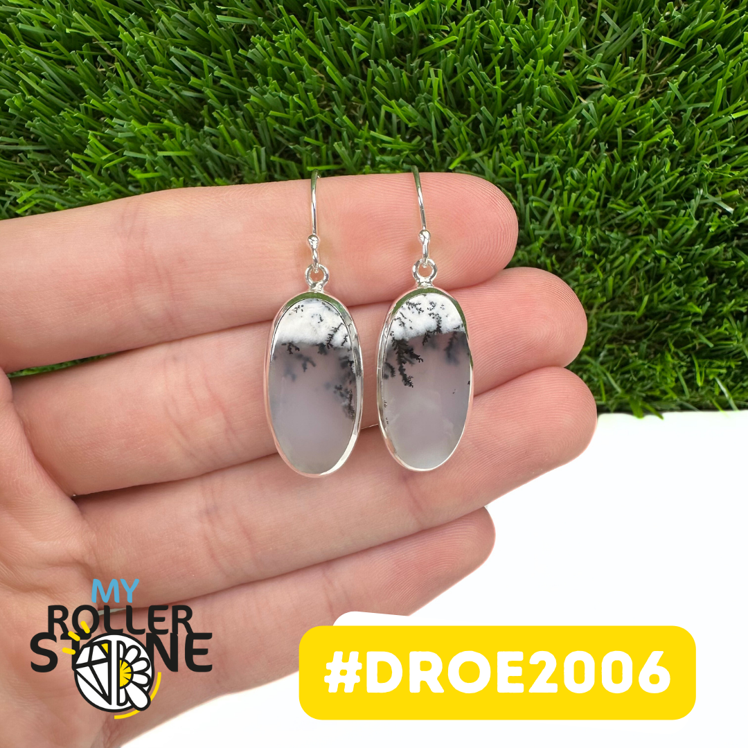 Boucles d'Oreilles Opale Dendritique #DROE2006