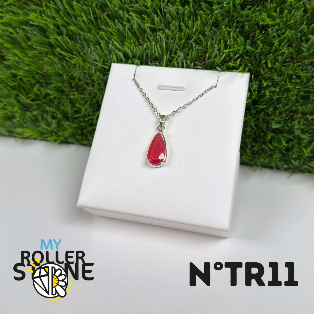 Pendentif Tourmaline Rose (Rubellite) – Argent 925- #11