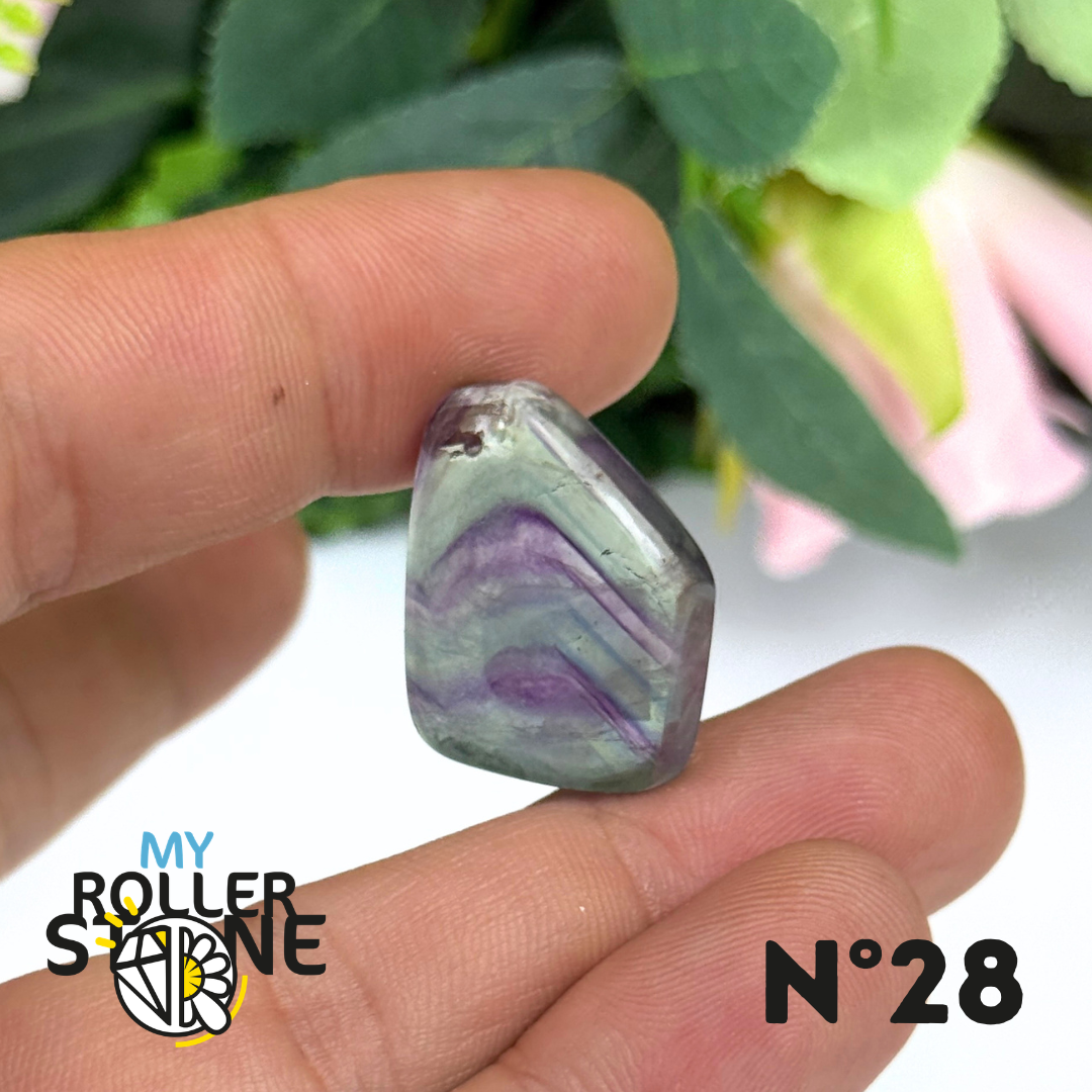 Pendentif percé Fluorite Arc-en-Ciel 5A