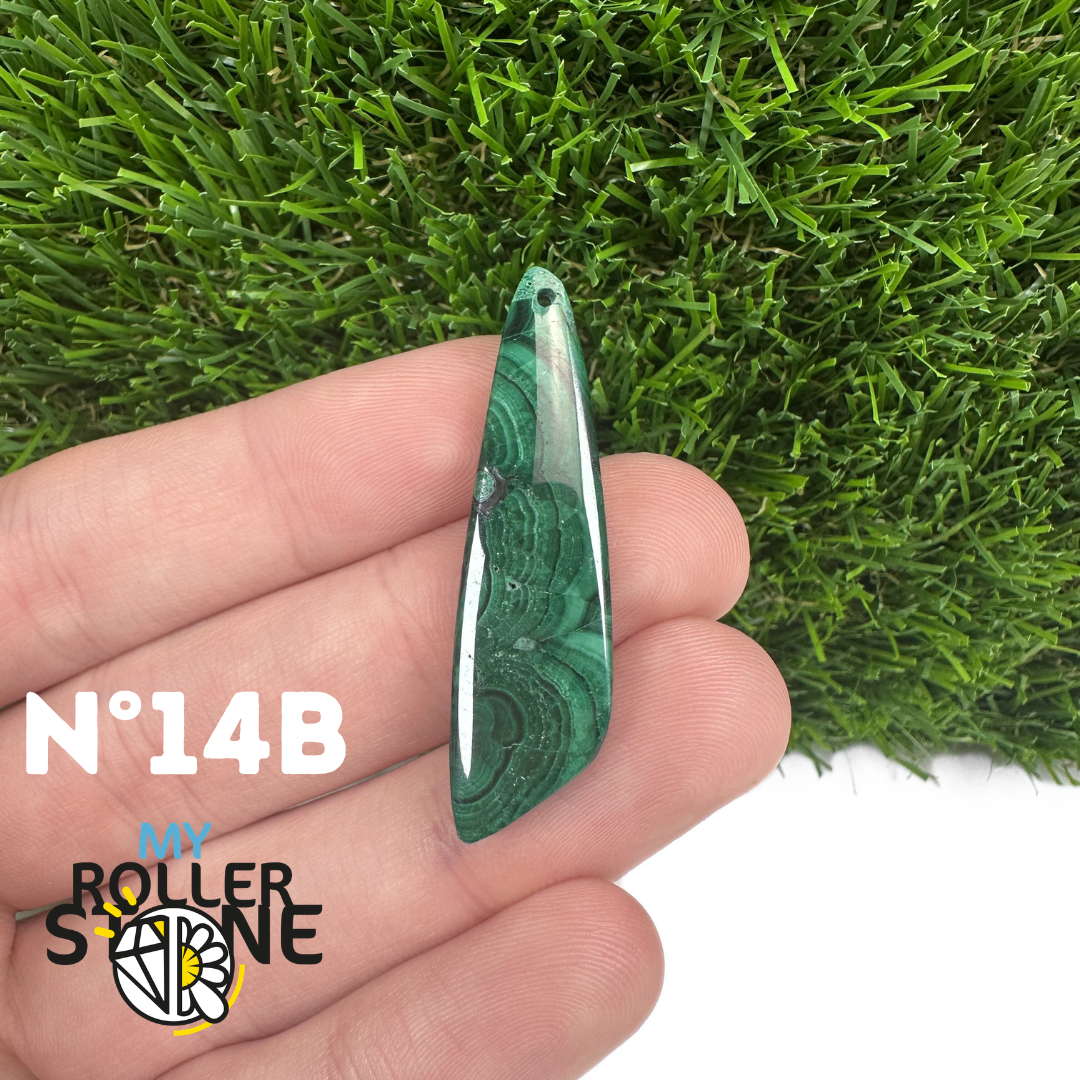 Pendentif Percée Malachite Goutte