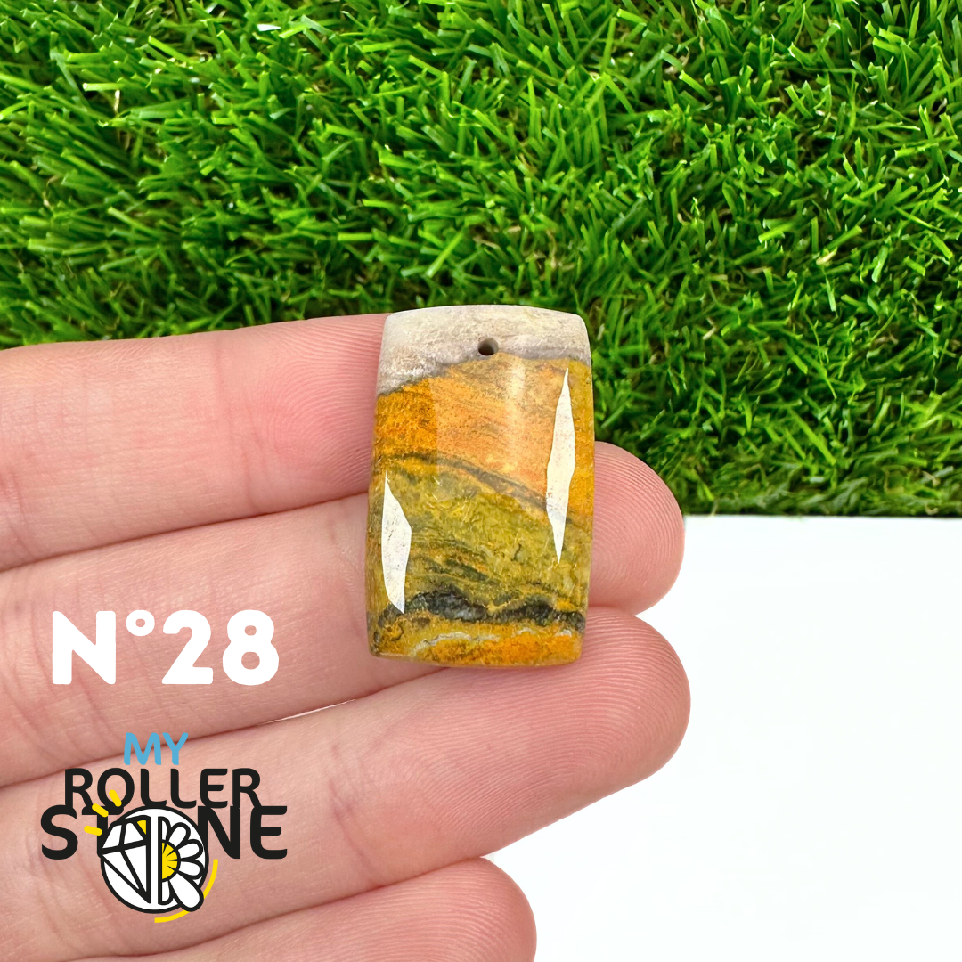 Pendentif Jaspe Bumblebee Néo 5A Percé