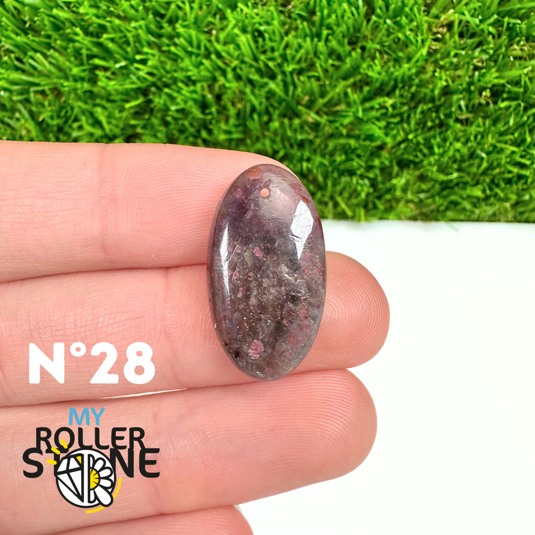 Pendentif Percé Iolite et Pierre de Soleil 5A