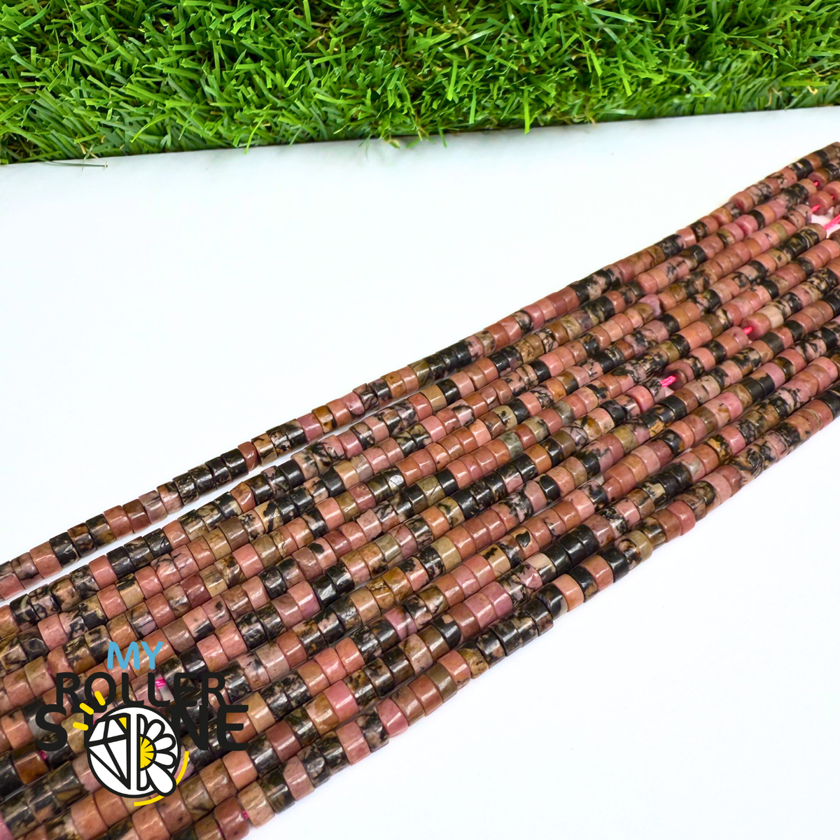 Perle heishi Rhodonite australienne