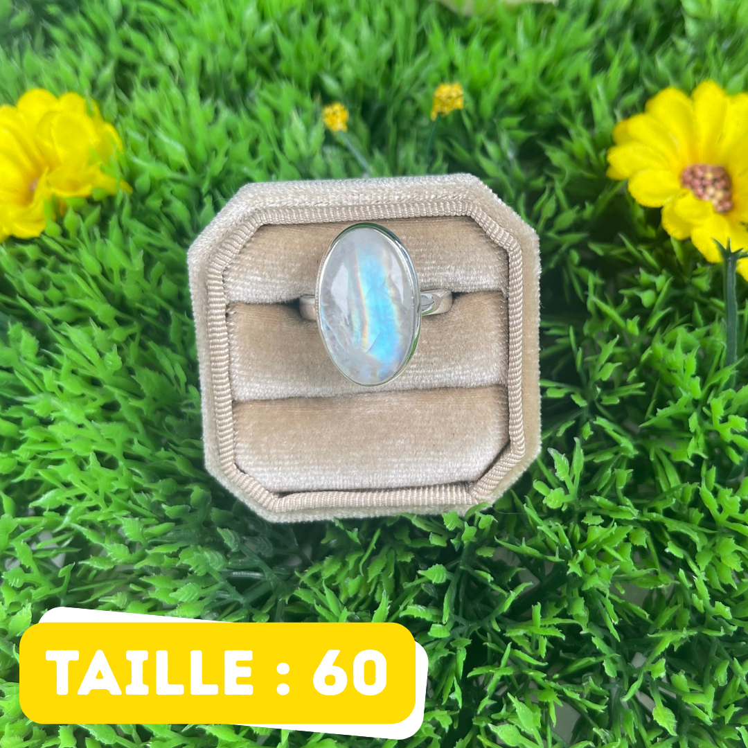 Bague Pierre de Lune Blue Fire #227