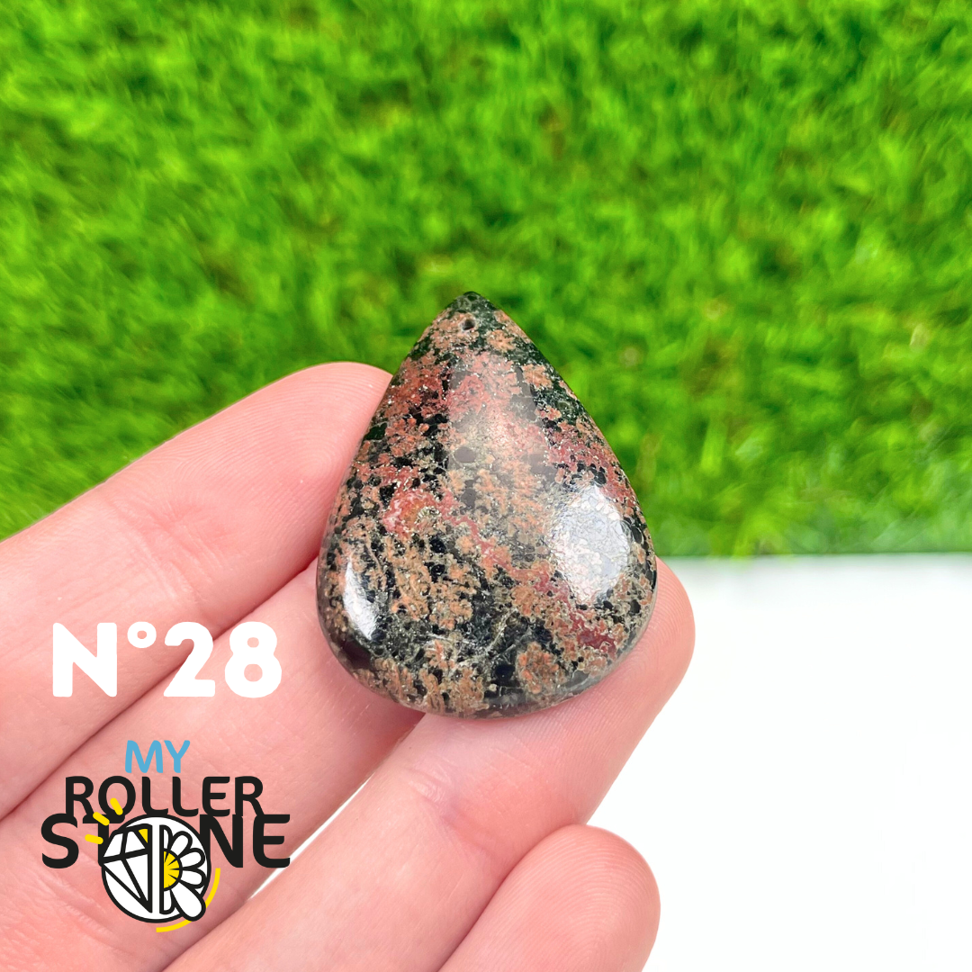 Pendentif Obsidienne Fleurie percé