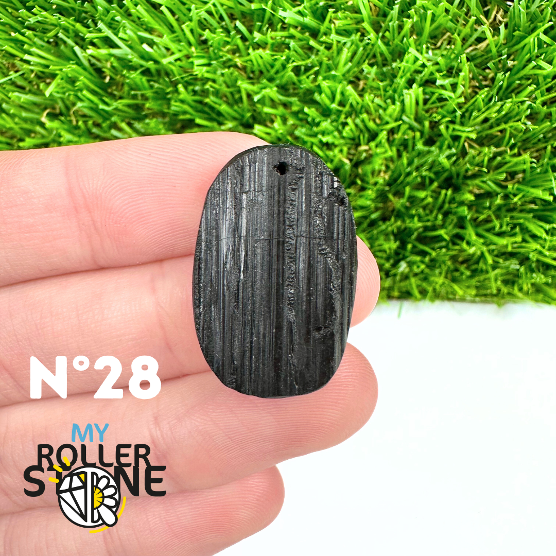 Pendentif Perce Tourmaline Noire 5A