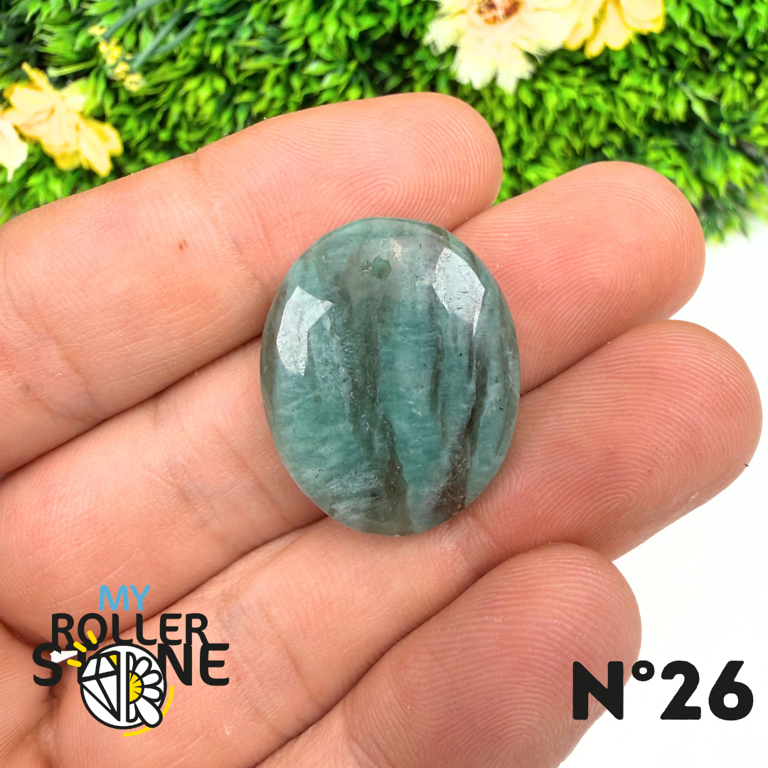 Pendentif Percé Amazonite et Quartz Fumé (Rare)
