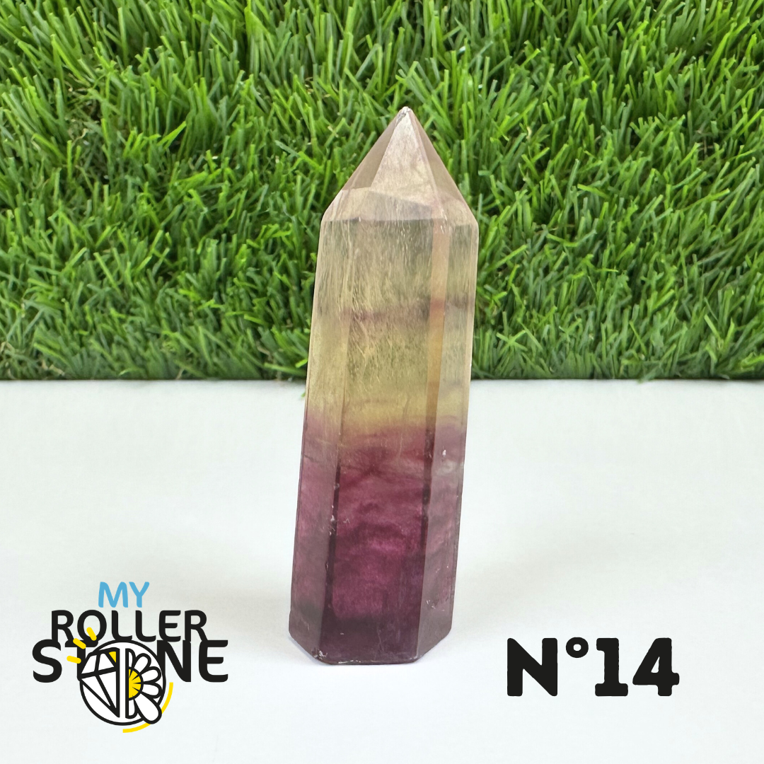 Pointes Pierre Fluorite Arc-en-Ciel Pastel