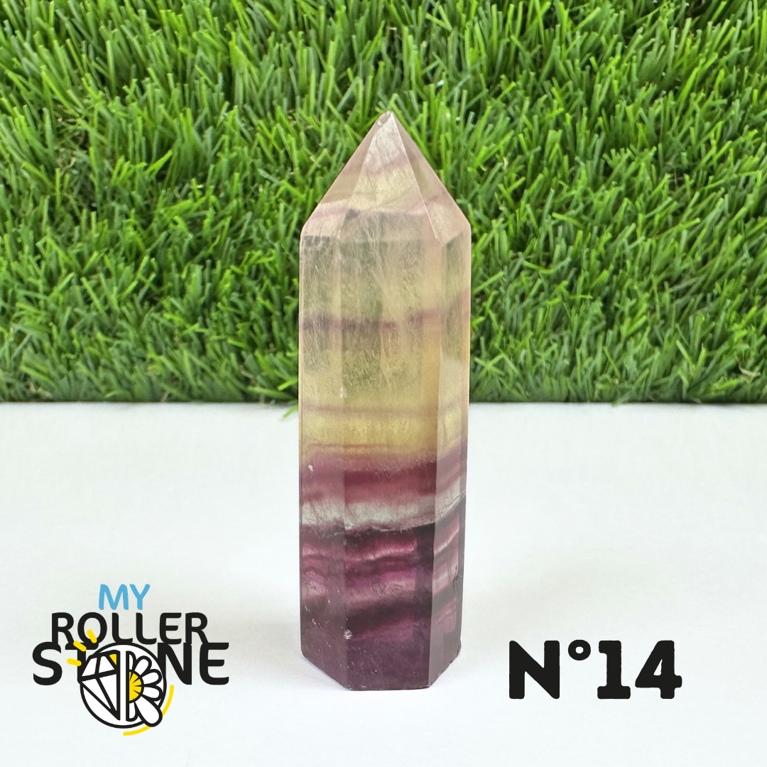 Pointes Pierre Fluorite Arc-en-Ciel Pastel