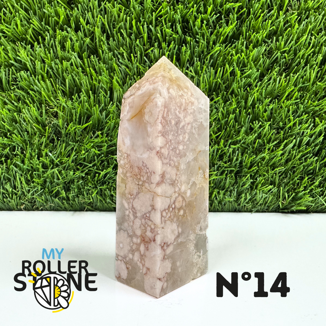 Pointes Pierre Rectangulaire Agate Fleur