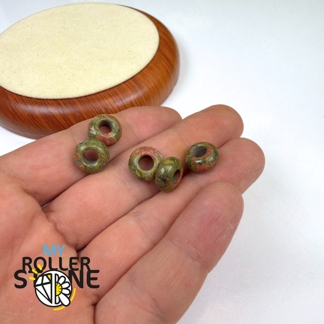 Perle Unakite Grand Trou