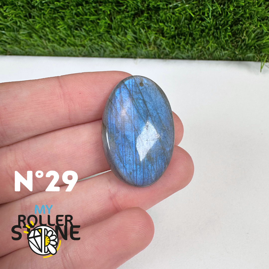 Pendentif Labradorite blue fire percé 5A