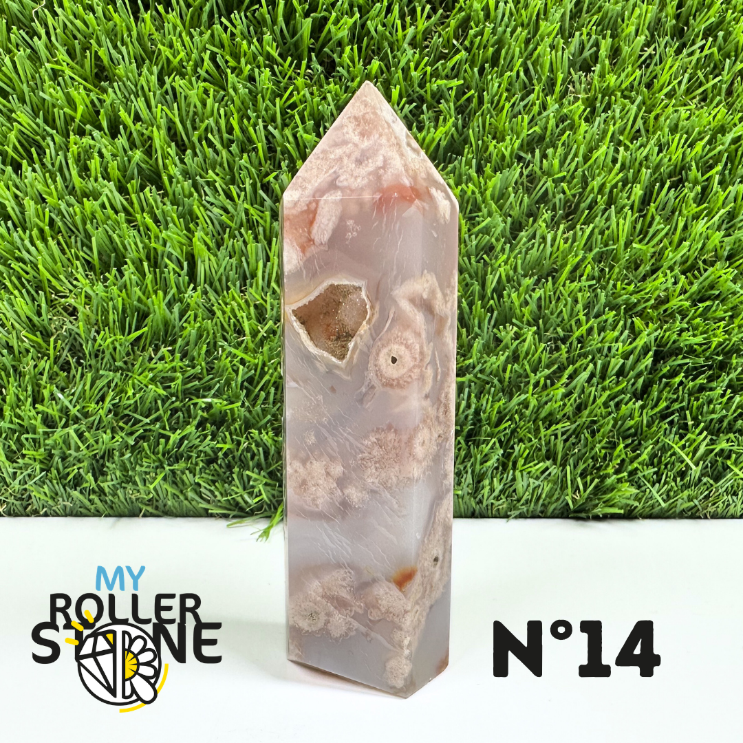 Pointes Pierre Agate Fleur