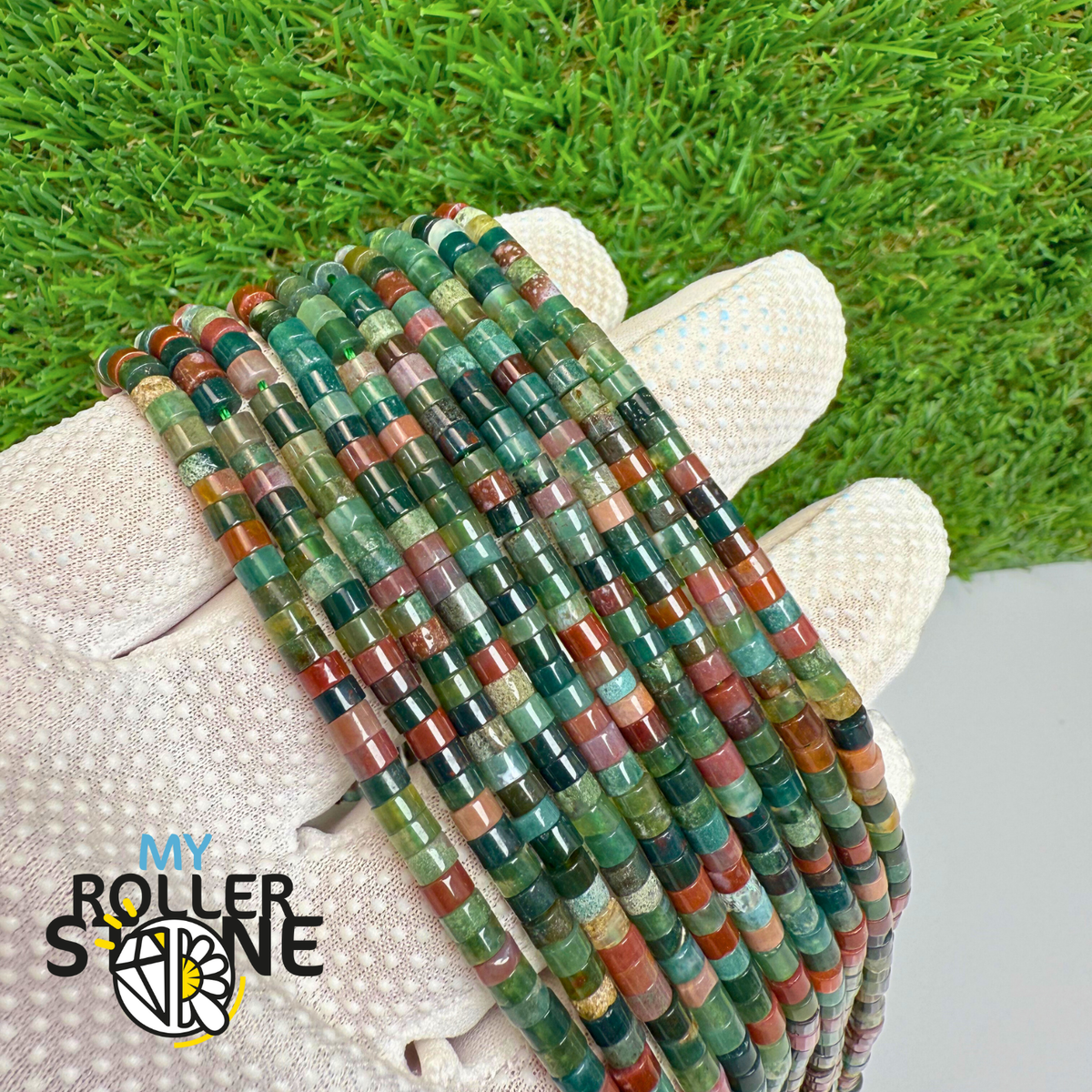 Perle Heishi Agate indienne