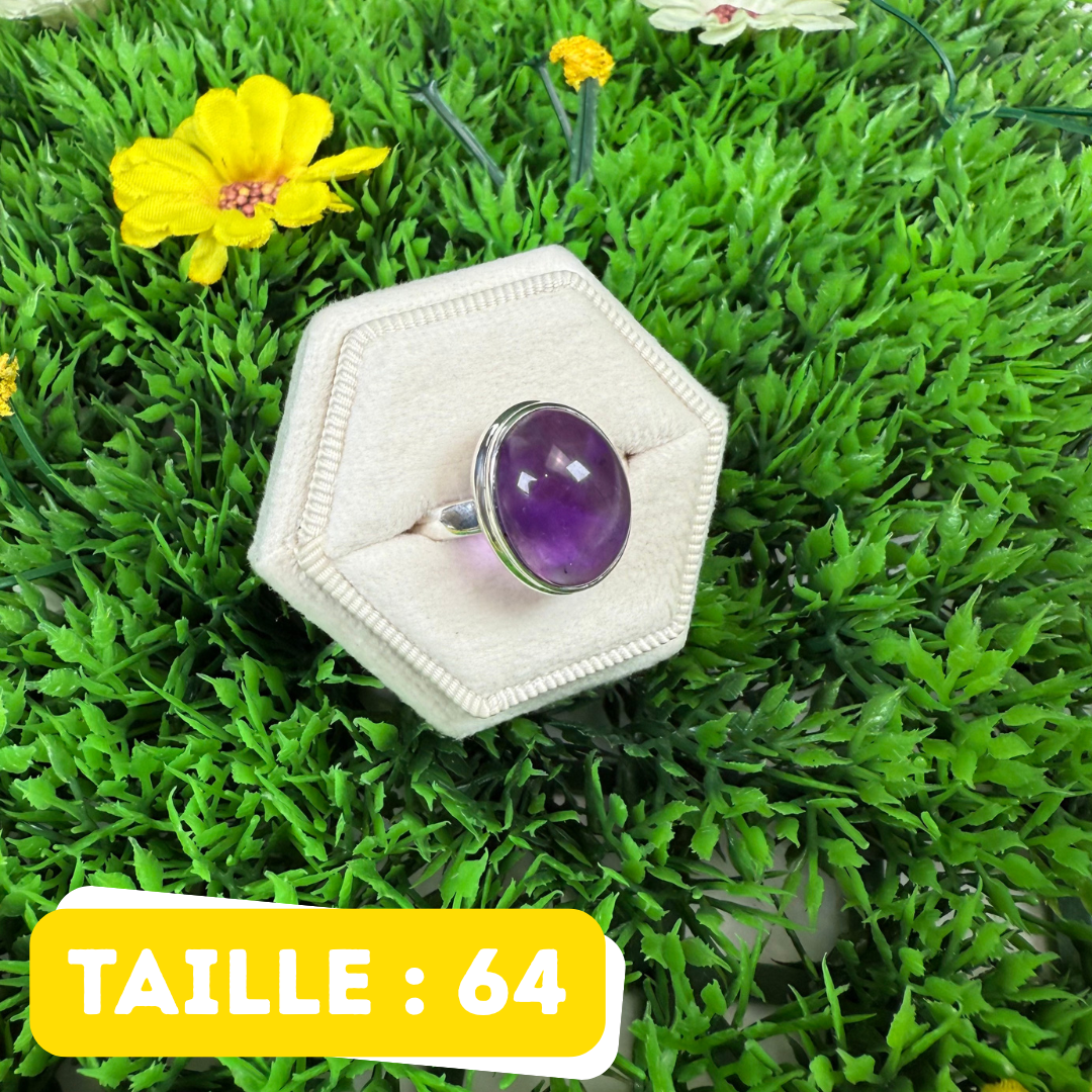 Bague Argent 925 Améthyste #228