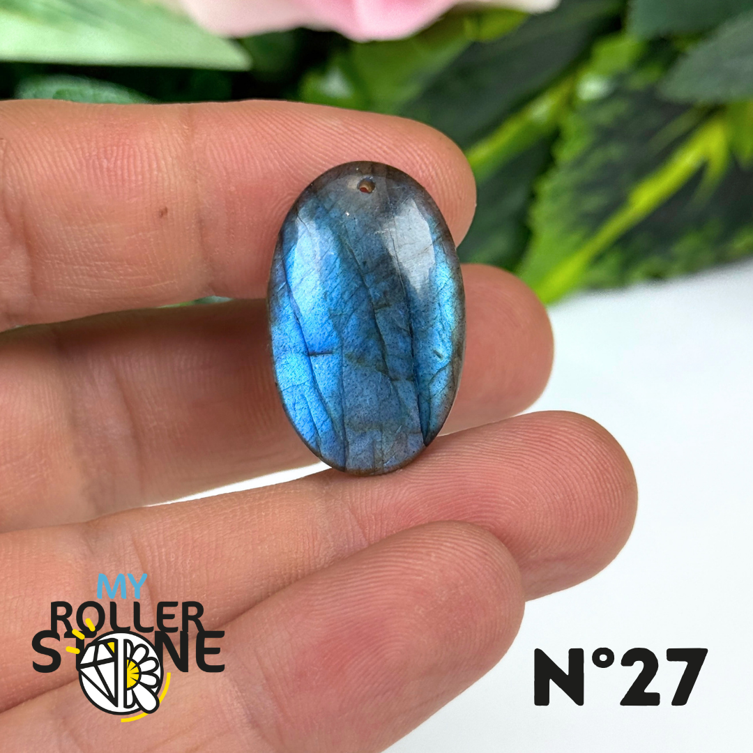 Pendentif Labradorite Blue fire percé 5A