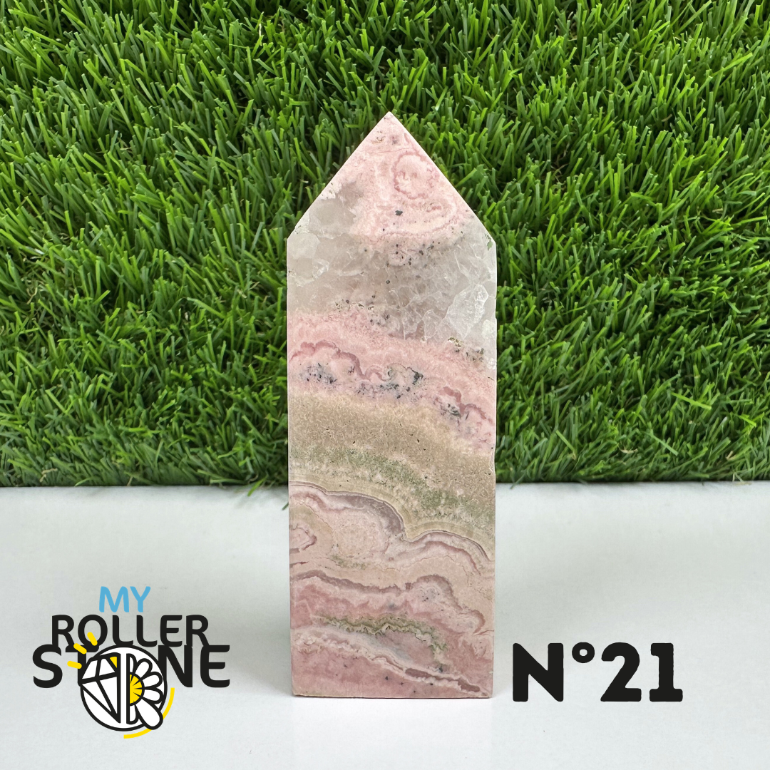 Pointes Pierre Rectangulaire Rhodochrosite