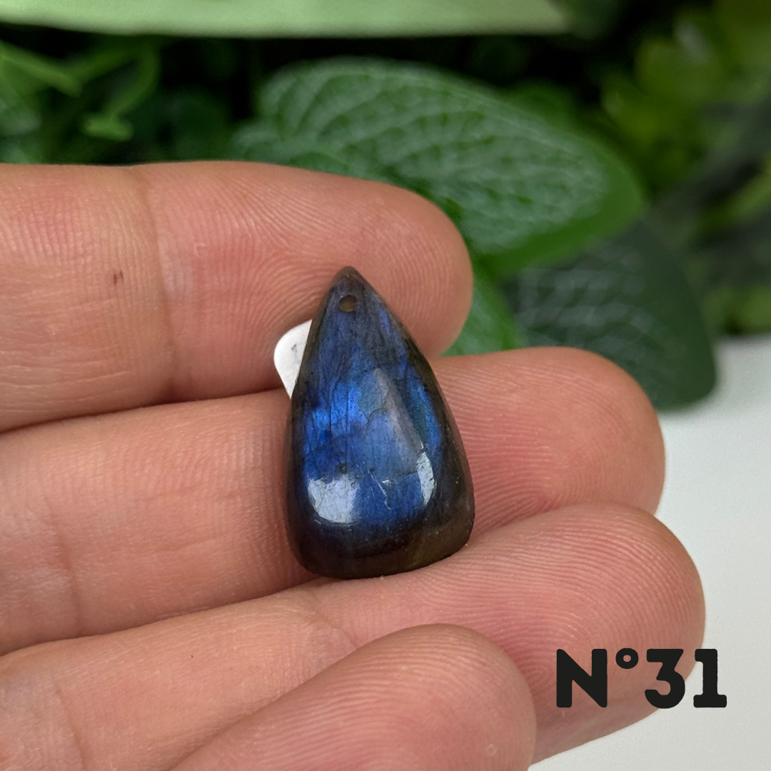 Pendentif Labradorite Blue fire percé 7A