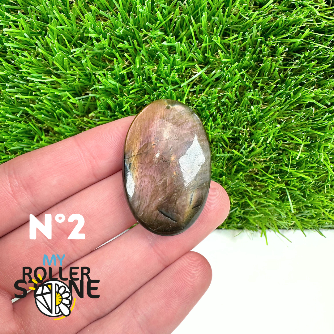 Pendentif Percé Labradorite Multi Fire 5A