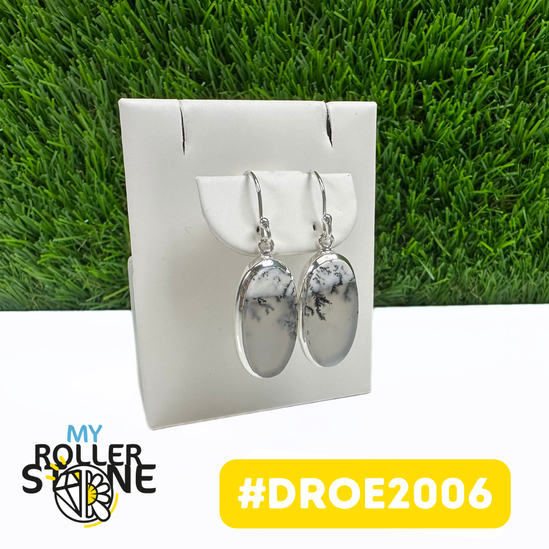 Boucles d'Oreilles Opale Dendritique #DROE2006