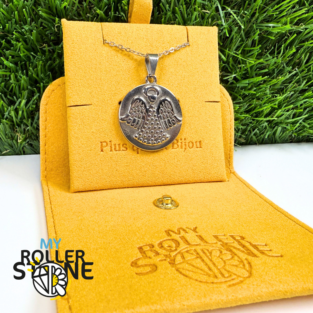 Pendentif ange acier inoxydable argenté