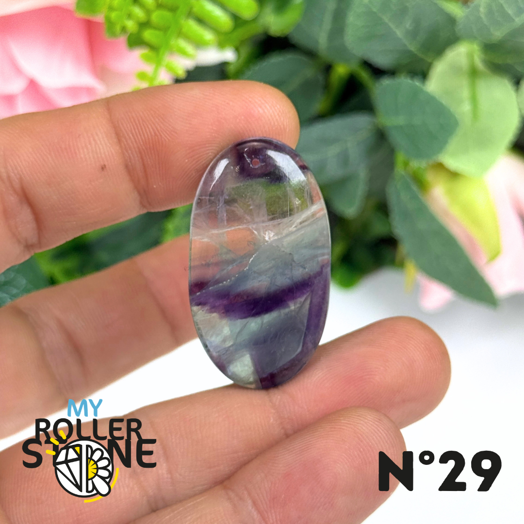 Pendentif percé Fluorite Arc-en-Ciel 5A