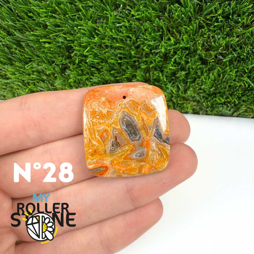 Pendentif Jaspe Bumblebee 5A Percé 5A