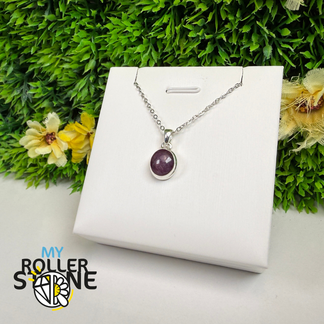 Pendentif Rubis Étoilé Argent 925 – RBSP193