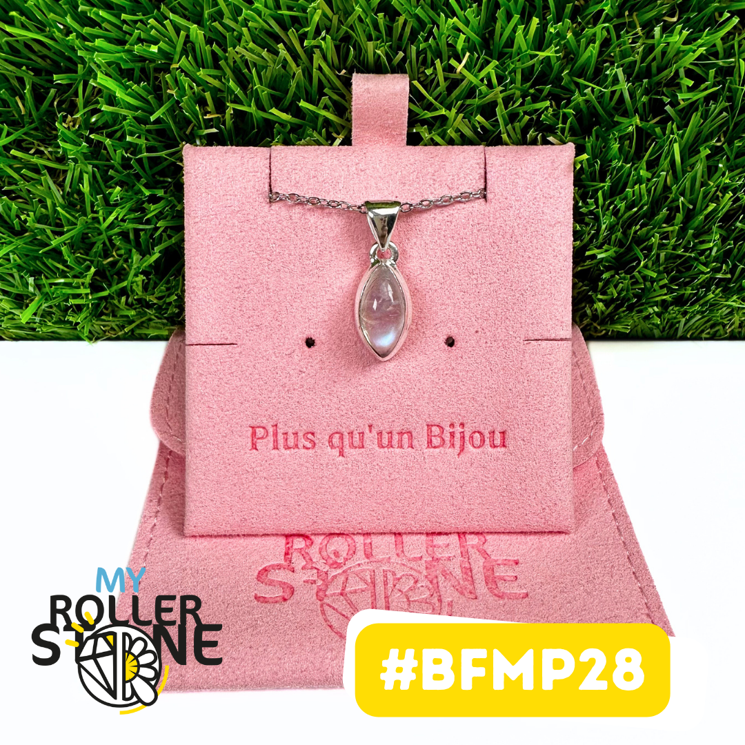 Pendentif Pierre de Lune Blue Fire Argent 925 (BFMP28)