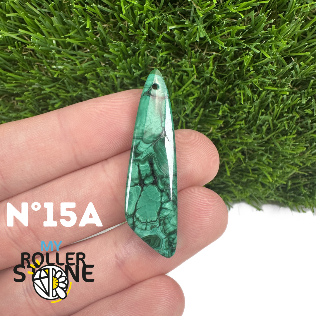 Pendentif Percée Malachite Goutte