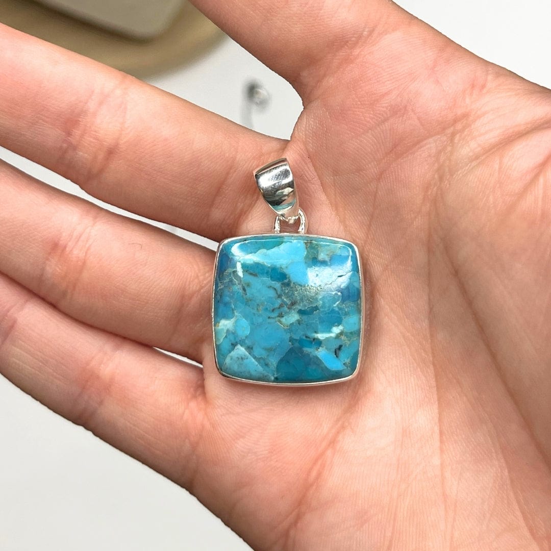 Pendentif Argent Turquoise Mohave #21