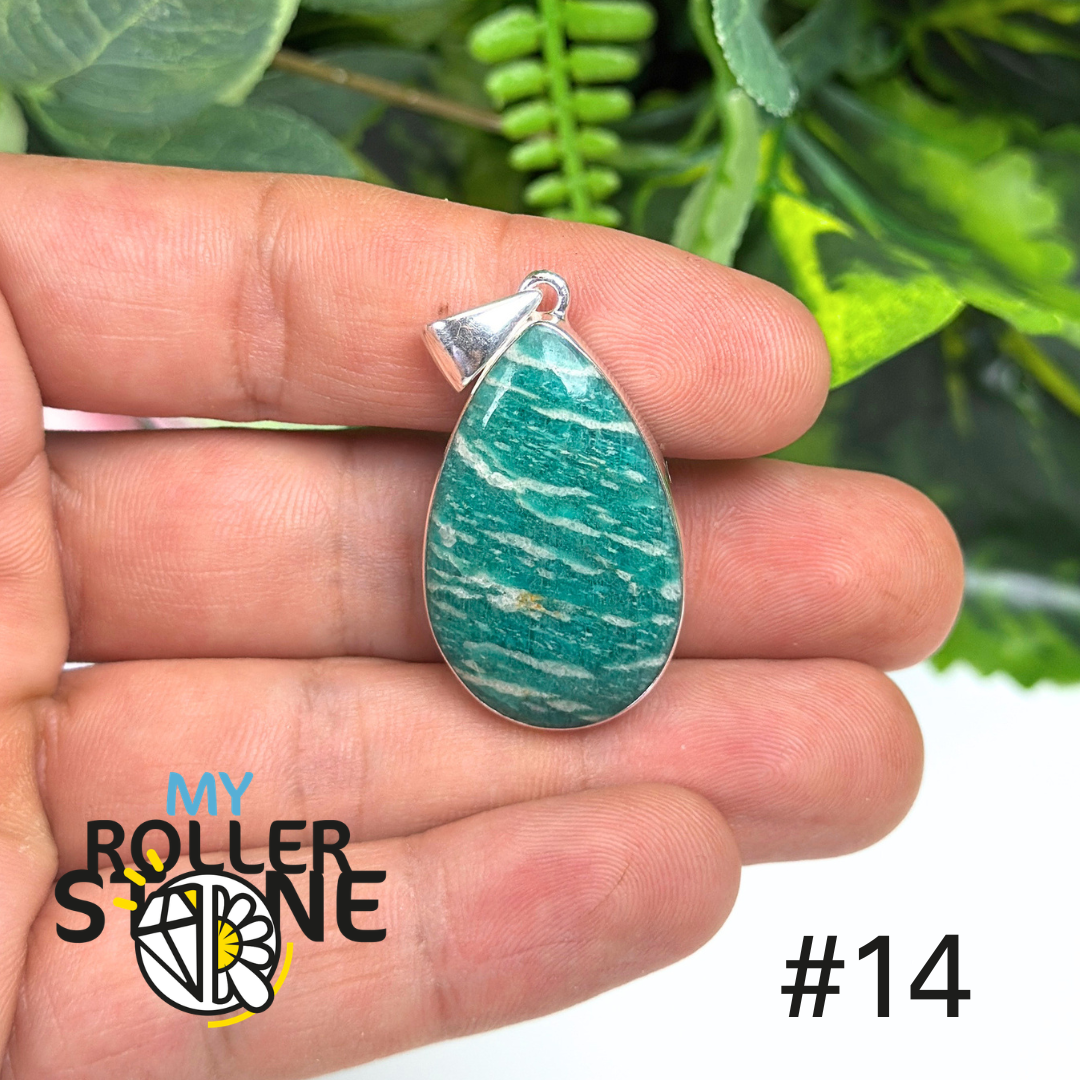 Pendentif argent amazonite #ZP14