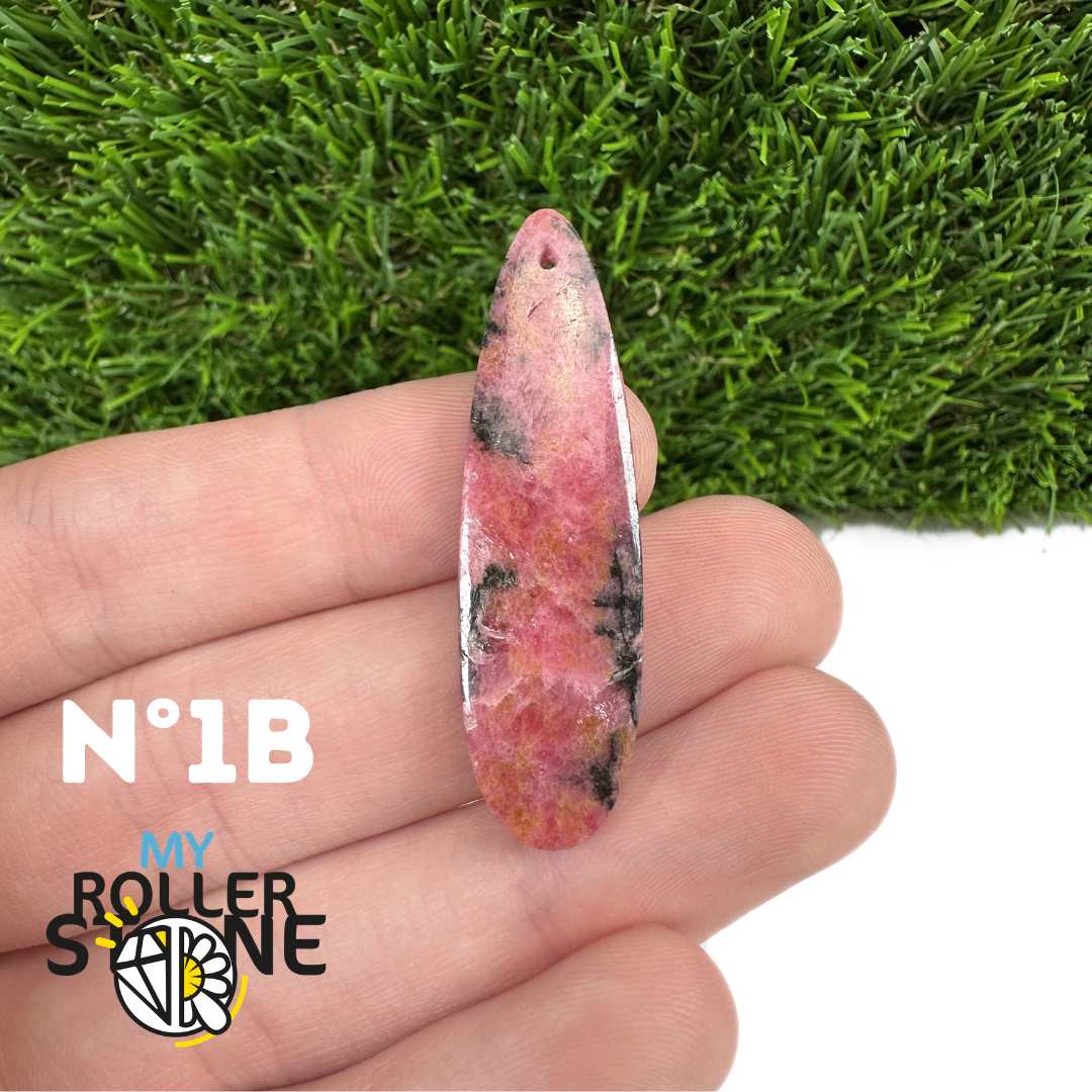 Pendentif Percé Rhodonite Austalienne Goutte