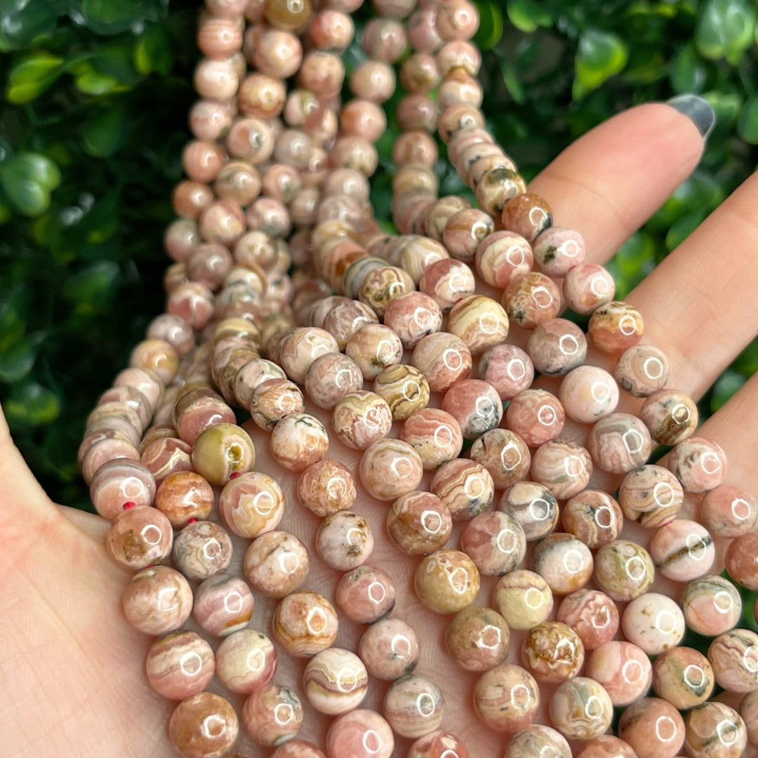 Perles Rhodochrosite 6 MM