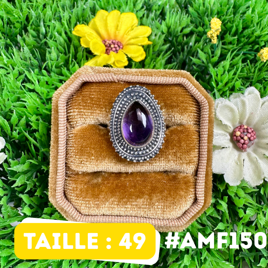 Bague Argent 925 Améthyste #AMF150