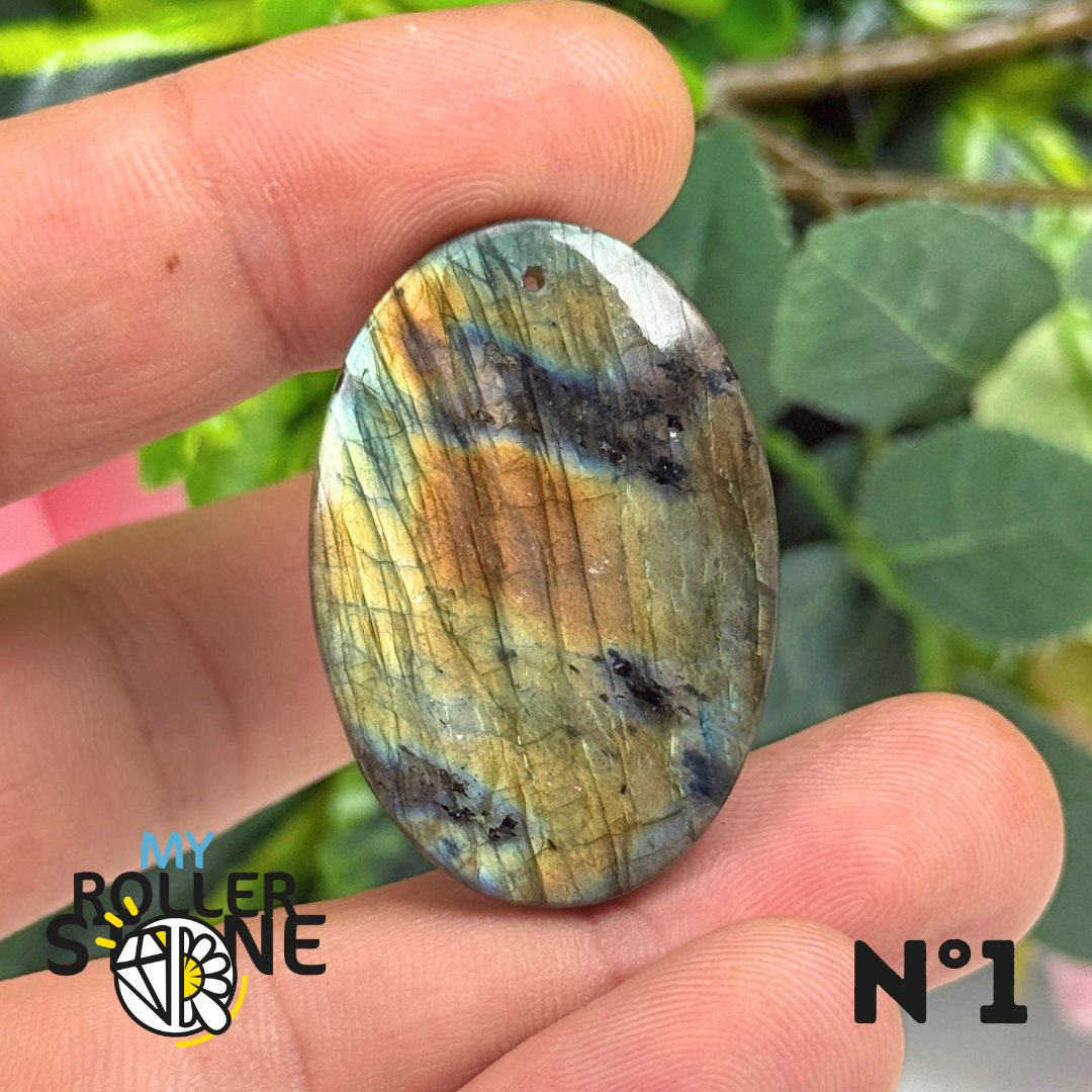 Pendentif Percé Labradorite Multi Fire 5A