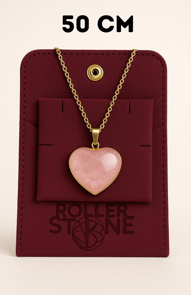 Box pendentif coeur couleur or - 50 cm (Chaîne +Bélière+Boite)