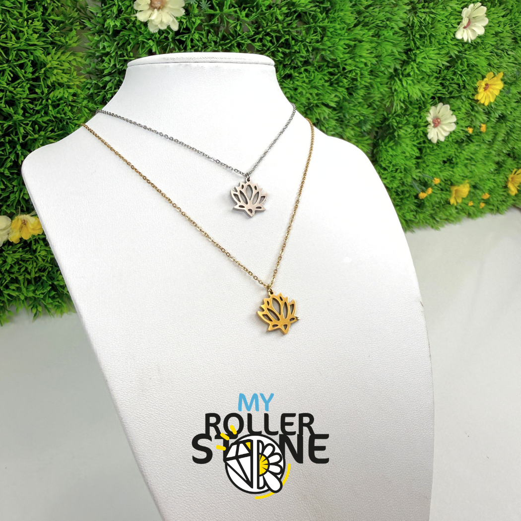 Collier Lotus acier Inoxydable