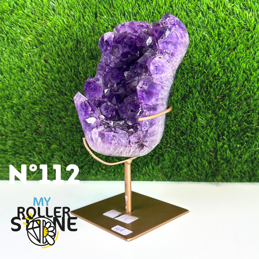 Géode Améthyste sur support métal #112