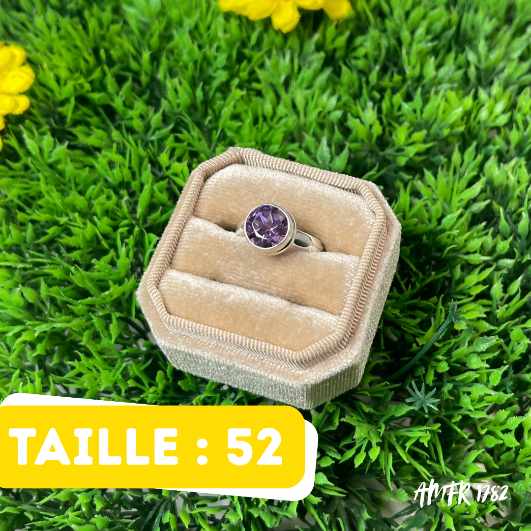 Bague Argent 925 Améthyste #AMFR 1782