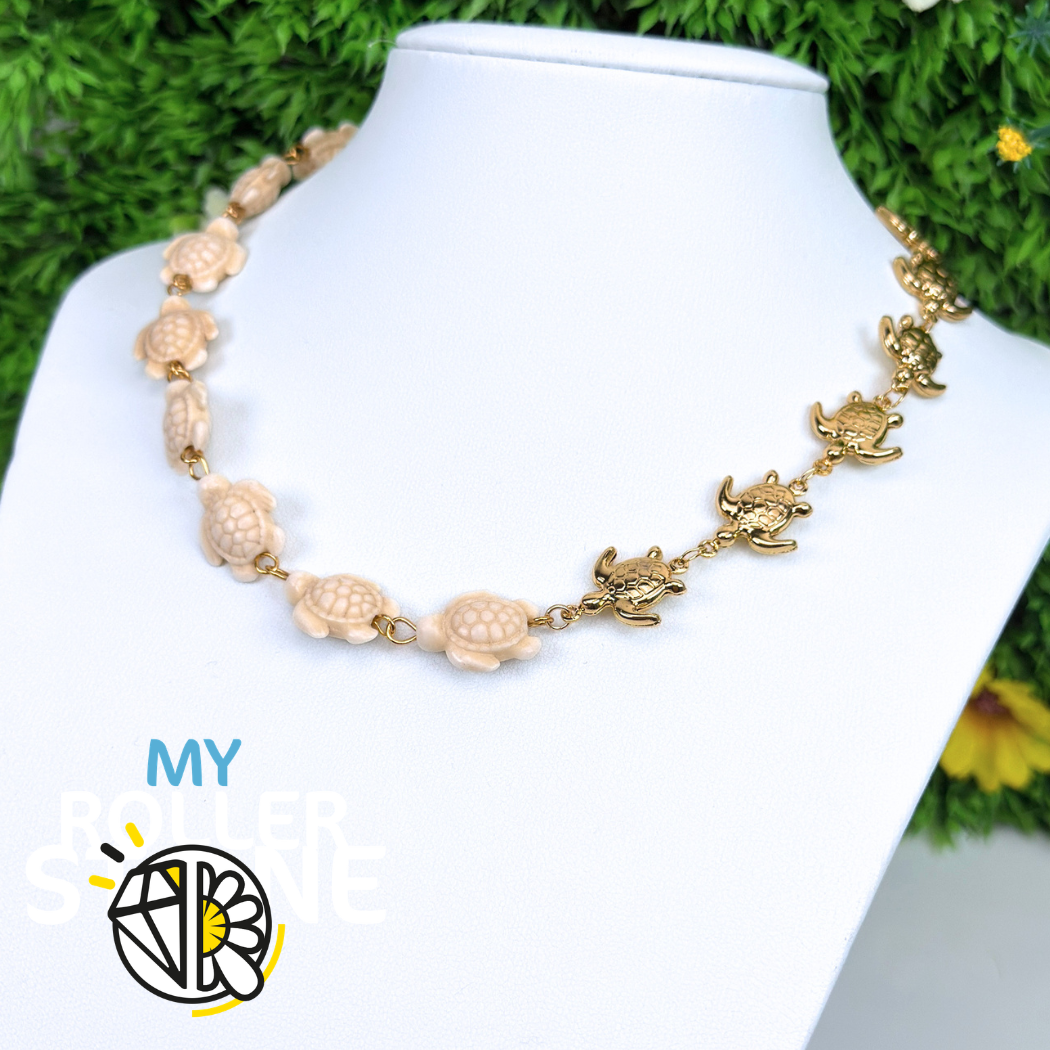 Collier Tortue Duo Acier inoxydable