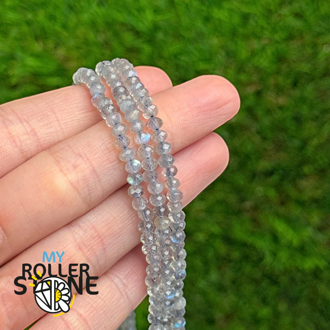 Perle Labradorite Rondelle Facettée 3A (3X2,5MM-3,5X4)