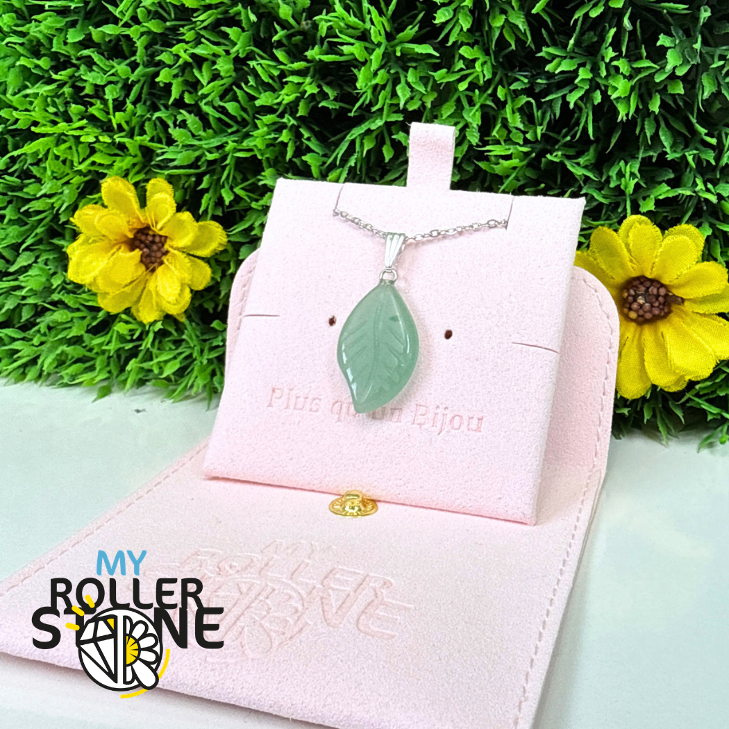 Pendentif Feuille Aventurine