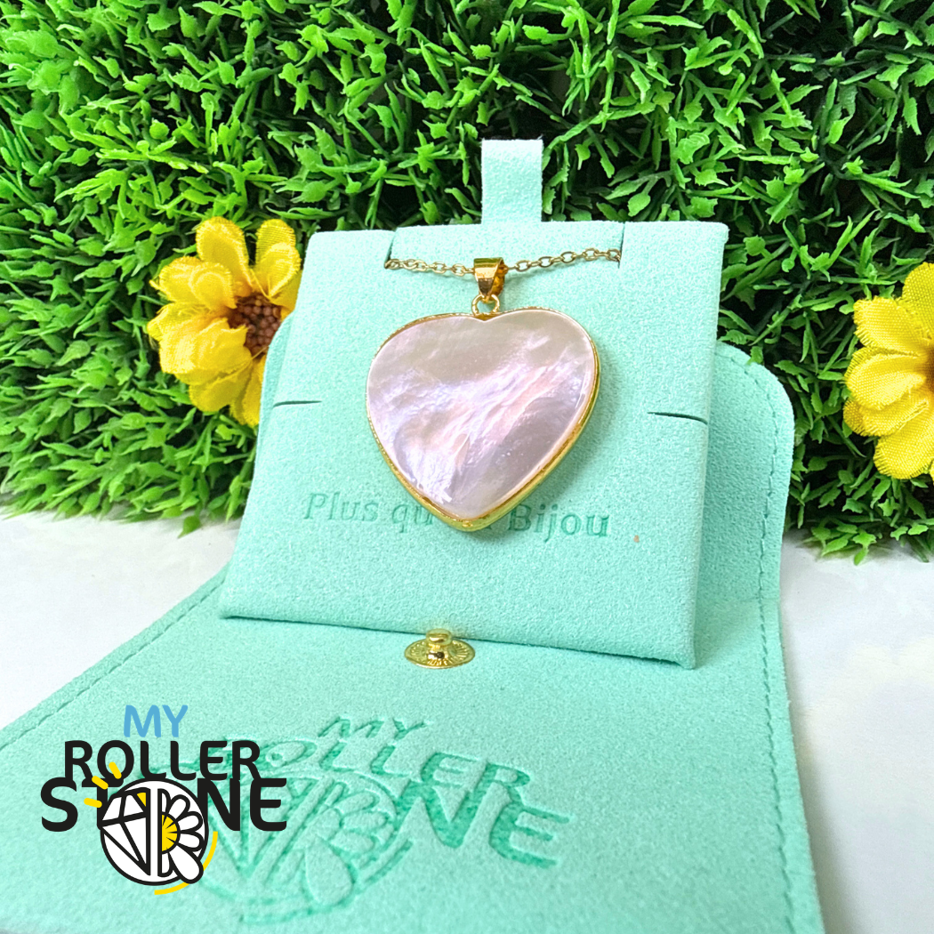 
Pendentif Coeur Nacre serti or


