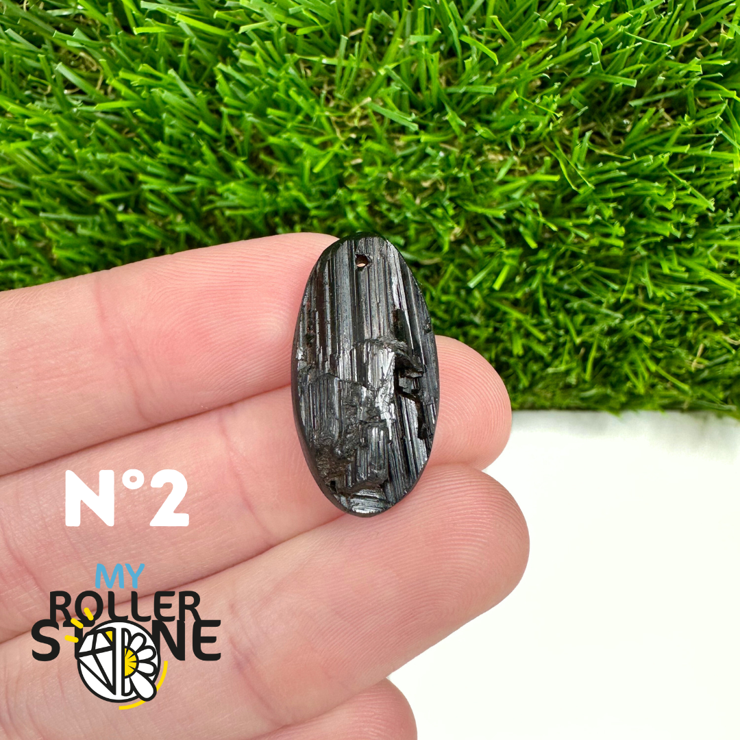 Pendentif Perce Tourmaline Noire 5A