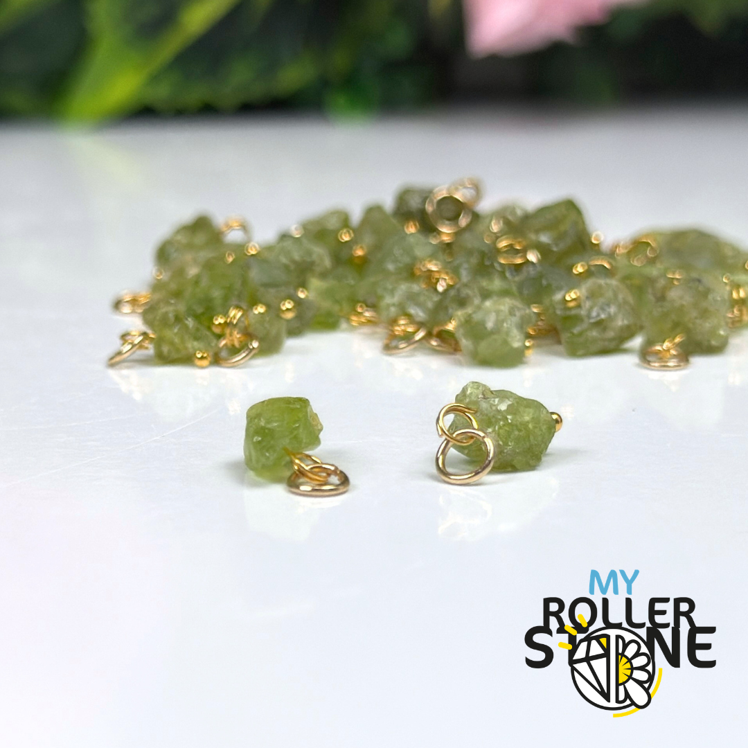 Pendentif Péridot Brut Naturel – Forme Nugget
