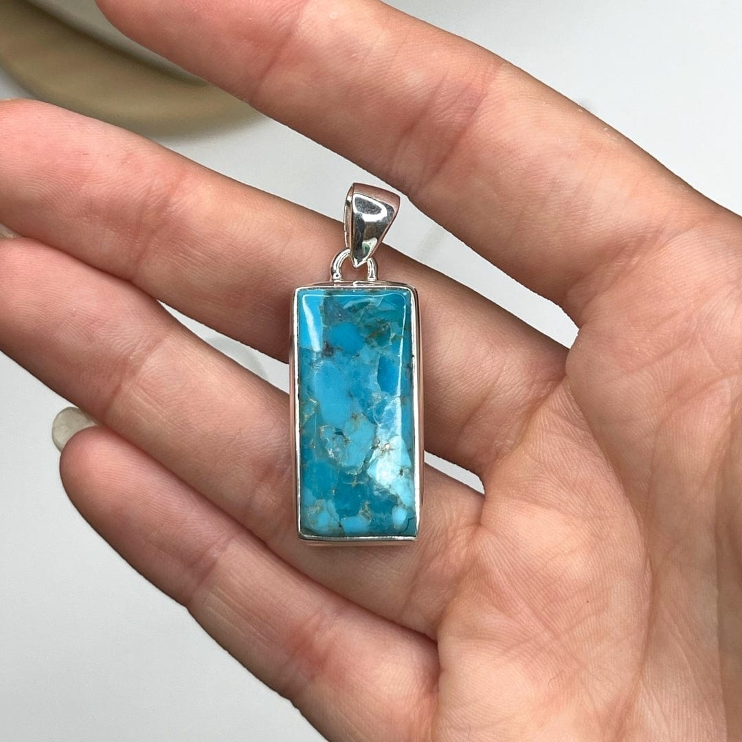 Pendentif Argent Turquoise Mohave #25