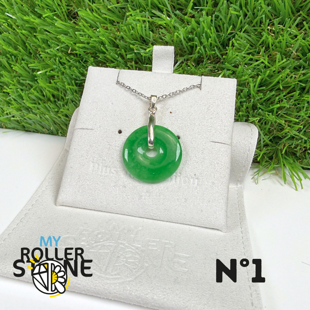 Pendentif Jade Nephrite Vietnam Argent 925 #1